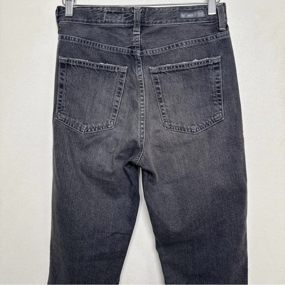 Anthropologie Womens 27 AG The Alexxis Cropped Straight Jeans Grey Wash Raw Hem - Picture 13 of 16